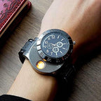 Military USB Lighter Watch for Men – Windproof Rechargeable Wristwatch UAE
