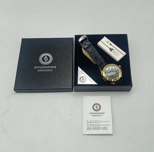 Military USB Lighter Watch for Men – Windproof Rechargeable Wristwatch UAE